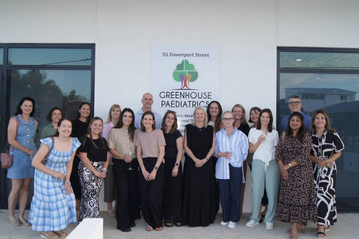 Team photo out the front of Greenhouse Paediatrics